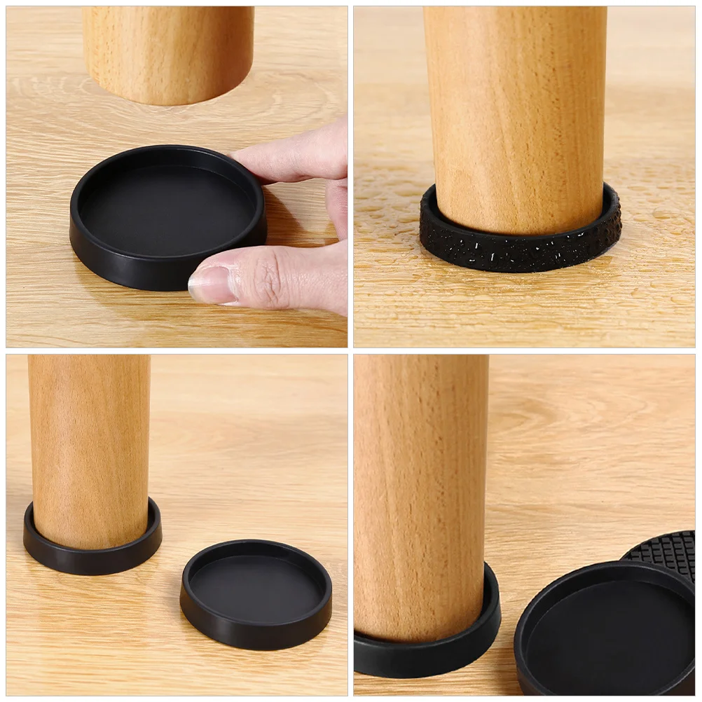 

4Pcs Furniture Leg Protectors Rubber Chair Feet Covers Floor Castor Cups Anti Scratch Furniture Wheel Stoppers Sofa Caster Cups