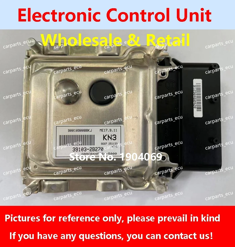 

39103-2B270 KN3 для Hyundai Elantra Rena, компьютерная плата двигателя автомобиля 39124-2B560 B616 ECU 39117-2B800 E20A ME17.9.11
