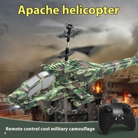 Apache Ah-64 Rc Helicopter Military Combat Simulation Toy Altitude Hold & Crash-Proof Design 2.4ghz Remote Control Gift For Boy