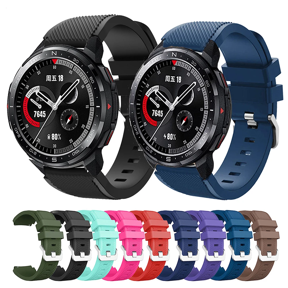 22mm Silicone Band For Huawei Honor Watch GS Pro Bracelet Strap for Honor Magic Watch 2 46mm