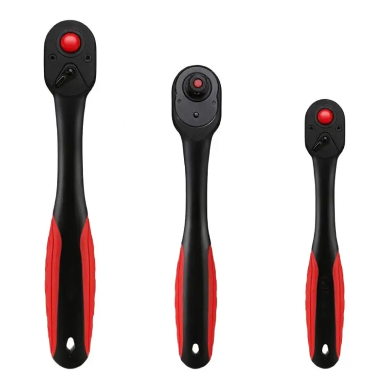 as63-72-tooth-quick-release-ratchet-handle-reversible-wrench-1-4-3-8-1-2-drive-auto-repair-tool-for-home-diy