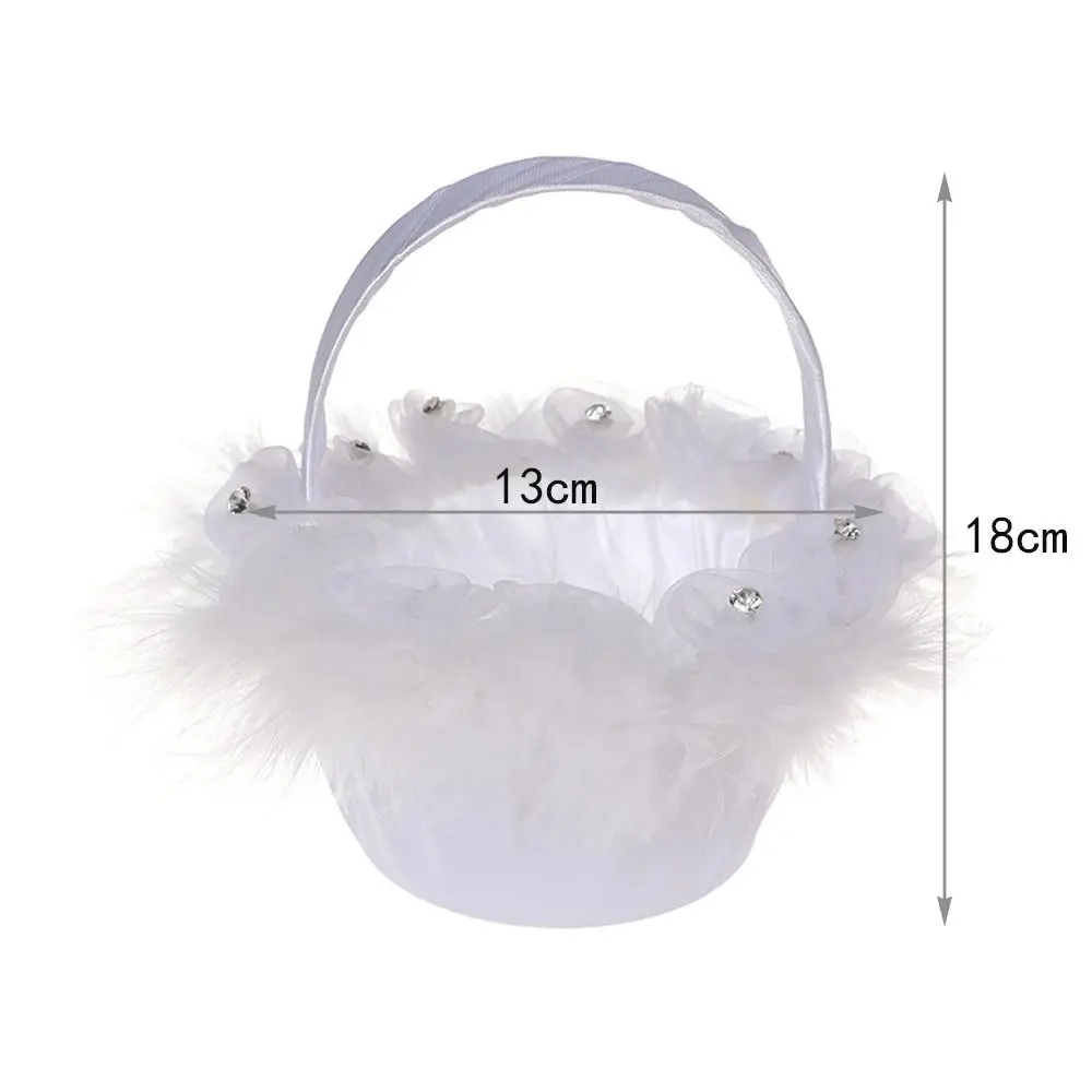 جديد الدانتيل ديكور لجدول وصيفه الشرف زهرة فتاة سلال الزفاف دش ريفي حفل زفاف سلة للزهور