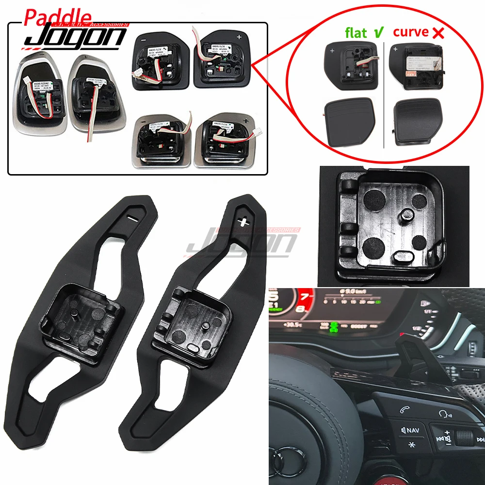 Urus Style Hollow Shift Paddle For Audi A3 A4 A5 A6 A7 A8 Q3 Q5 Q7 SQ5 S3 RS3 S6 RS6 RS7 TT Car Steering Wheel Shifter Extension