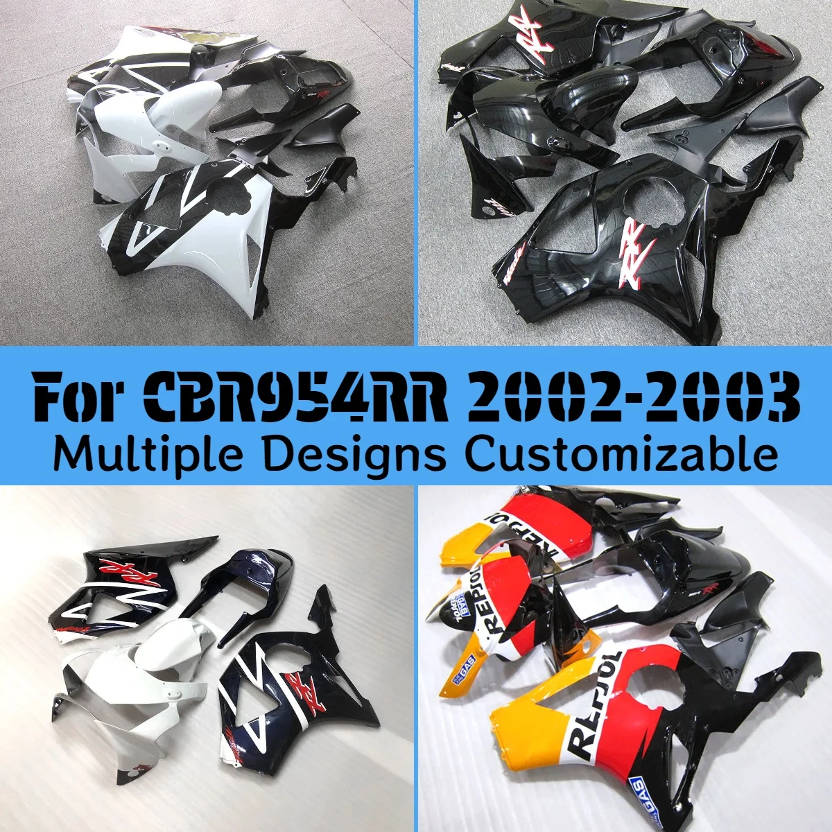 

Комплект обтекателей для мотоцикла Honda CBR954RR 2002-2003, первоклассный ABS, литье под давлением