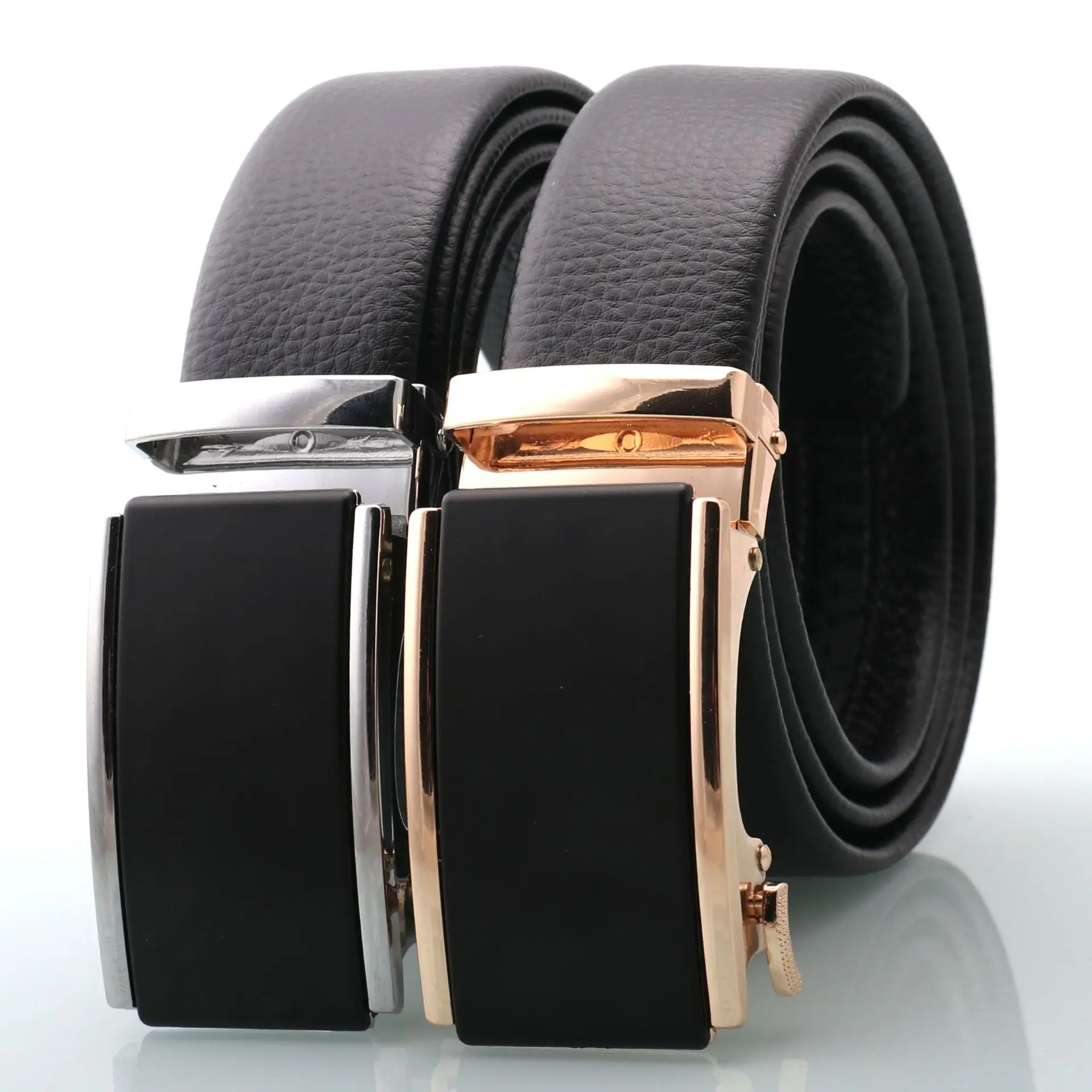 Mens Belt Leather Ratchet Belt For Men Dress and Casual with Adjustable Buckle,1.38