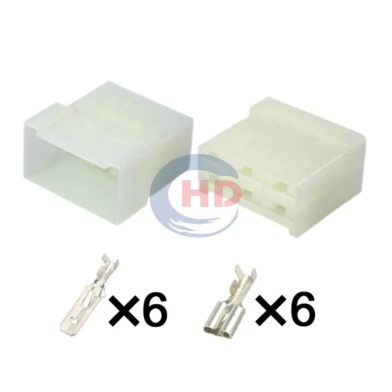 

1-20 sets 6 Pin Connector Socket With Terminal 180906-0 880297-1