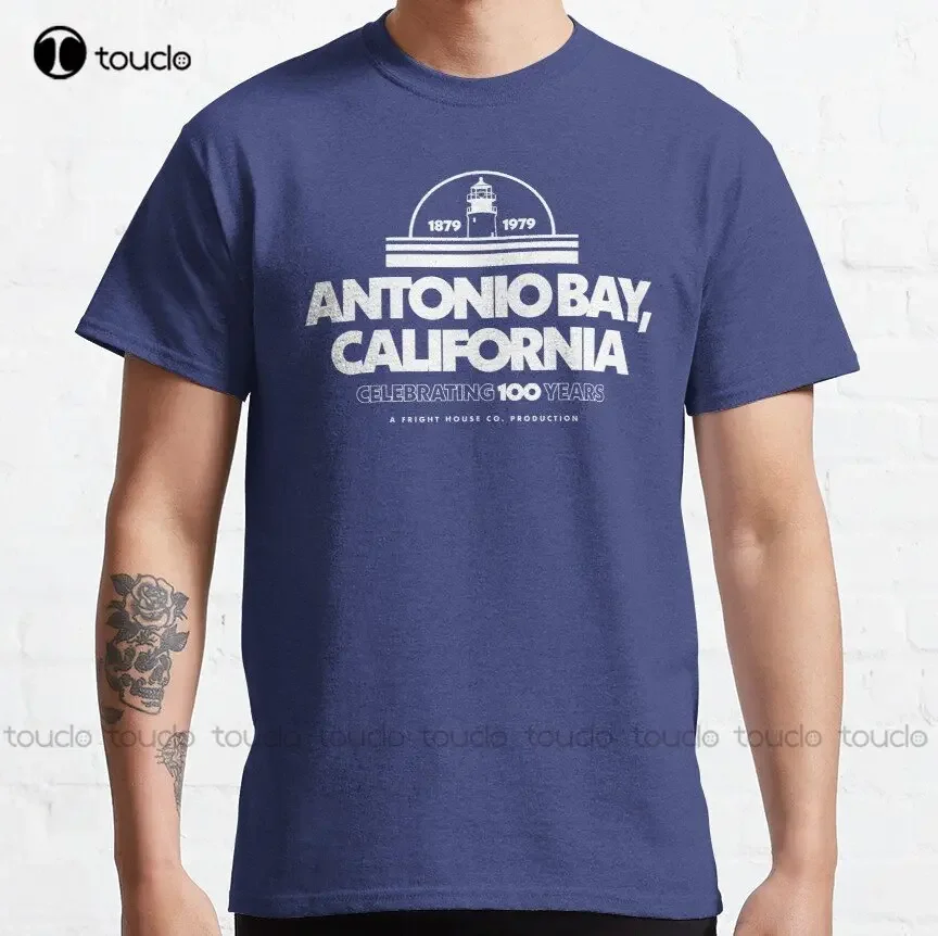 Antonio Bay 100 Logo White Fright House  Fright  Horror  Terror Classic T-Shirt Mens Golf Shirts Xs-5Xl Streetwear Unisex Tshirt