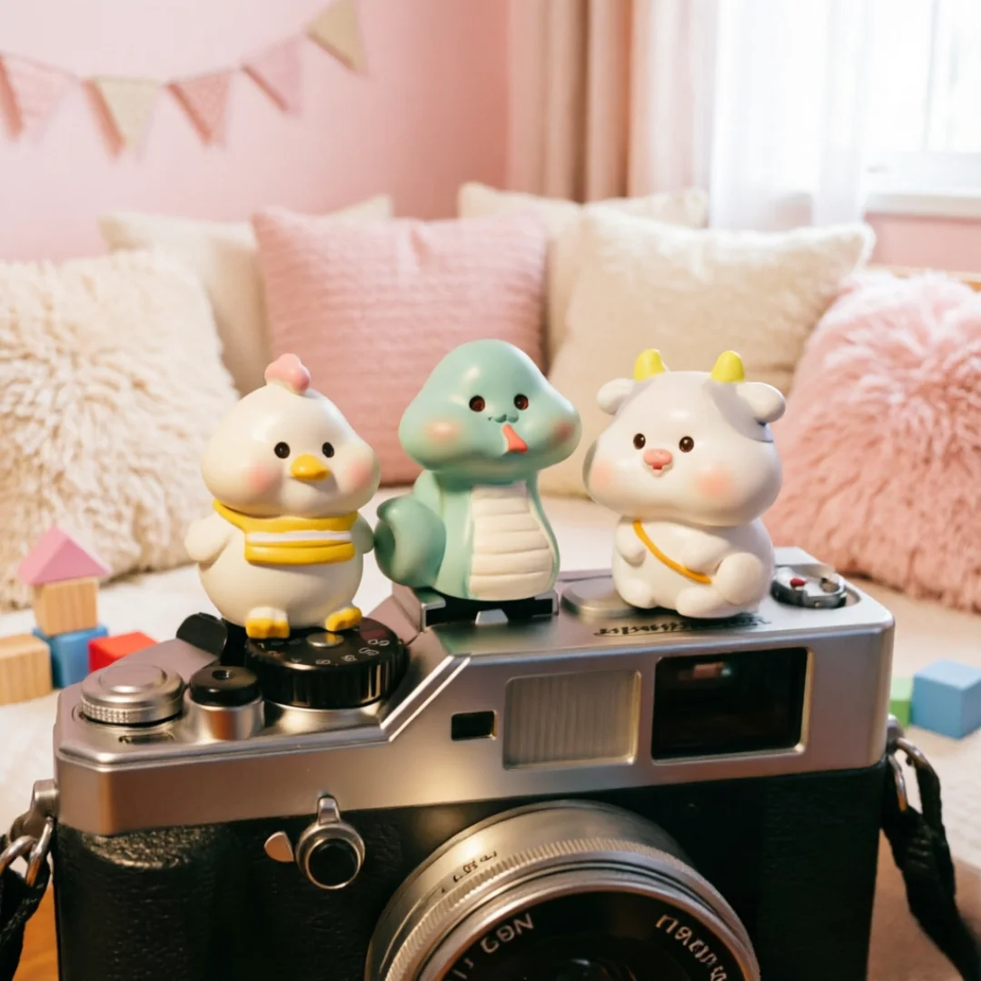 Cute The 12 Chinese Zodiac Animals kept for payment Series Hot Shoe Cover for Leica Q2 Fuji X100V X-T5 Sony ZV-1 Canon EOS R5 Ni