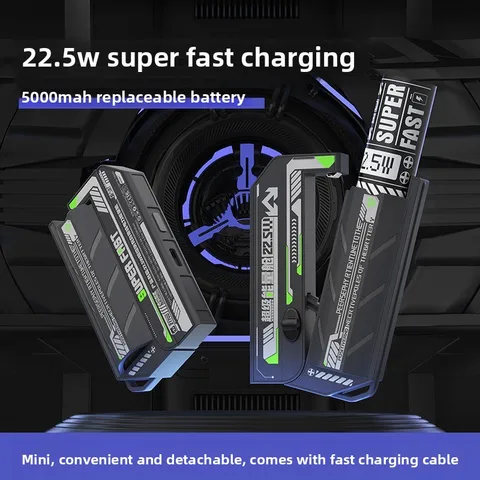 Новый портативный быстрый зарядный блок Mecha Magazine Powerbank 22.5W с съемными сменными аккумуляторами емкостью 10000-30000 мАч для iPhone и Android