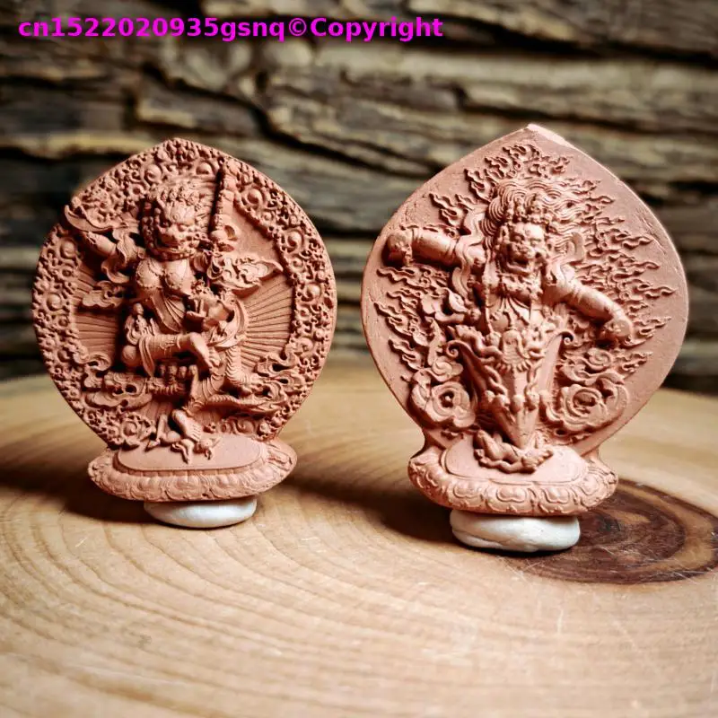 2 pièces de statues tibétaines multi-bras Dakini Yeshe Tsogyal, bouddha en argile fait main, tsha-tsha sacré, pour temple bouddhiste, culte des lamas et des moines, 4 cm