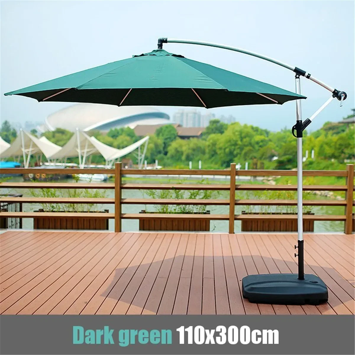 300cm Beach Sunshade Umbrella Fabric Cloth Canopy Parasol Tent Cover Waterproof Anticorrosion Patio Garden Outdoor Umbrella