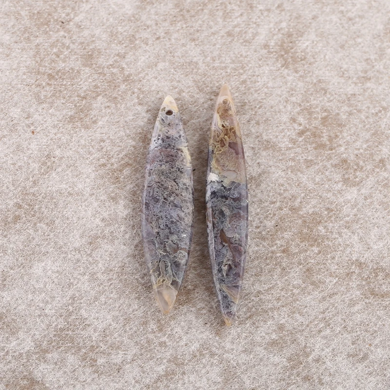 

Натуральный камень, океанская яшма, подвеска в виде маркизы, ожерелье из бисера, модные украшения ручной работы, 47x8x4 мм, 4,7 г, аксессуар для сверления спереди