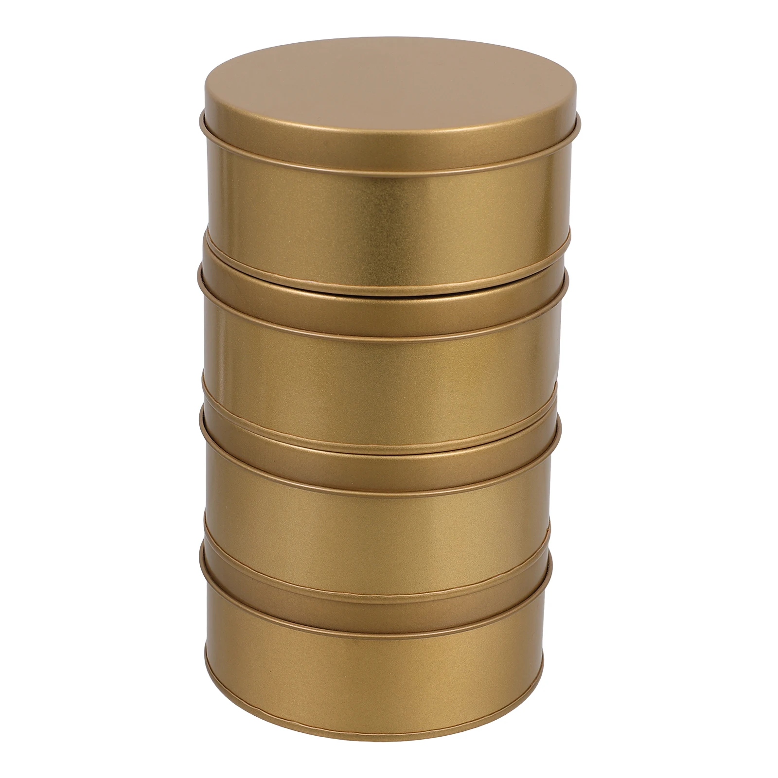 

4 Pcs Gift Box Large Tinplate Cookie Candy Storage Jars Sealed Freshness Elegant Metal Boxes Home Organization Dog Treat