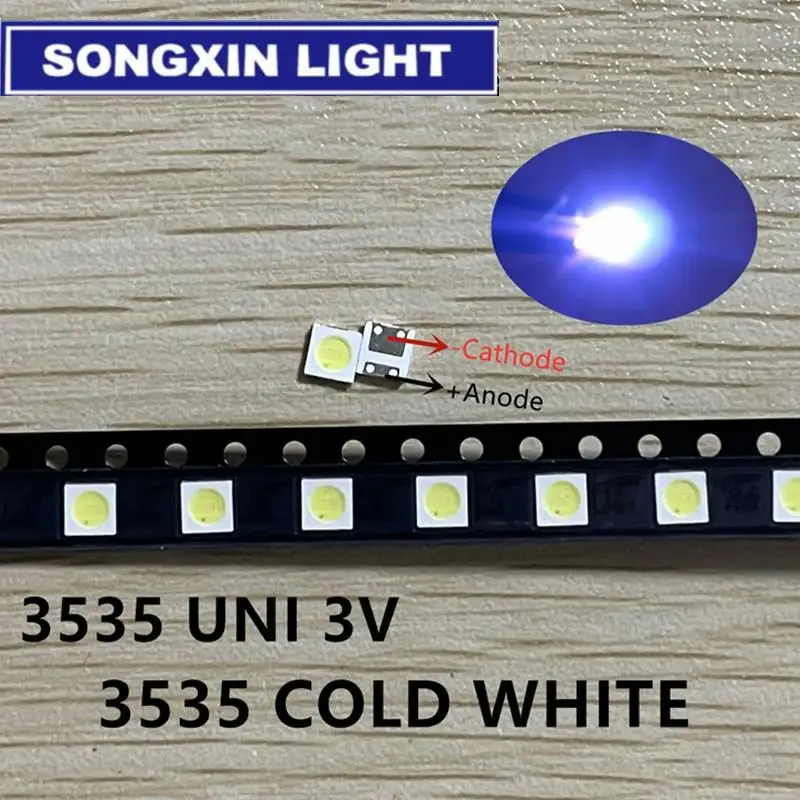 50-100pcs Original For LG LED LED 2W 6V / 1W 3V 3535 Cool cold white LCD Backlight for TV