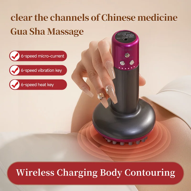 

Weight Loss Slim Belly Electric Meridian Body Massage Brush Microcurrent Cellulite Elimination Gua Sha Physiotherapy Instrument