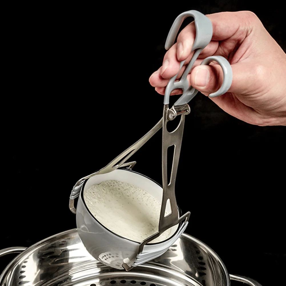 

Food Grade Stainless Steel Hot Dish Clip Folding Plate Tong Bowl Clip Kitchen Essential Heat Resistant Dish Tong