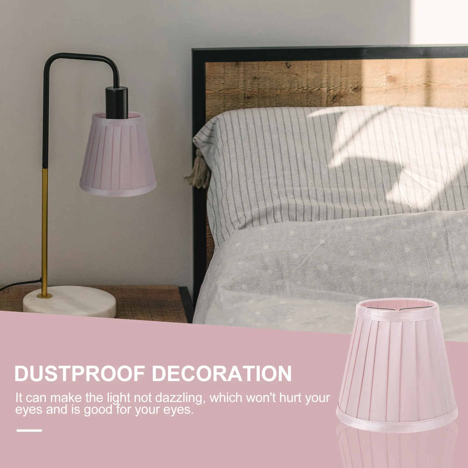 

1Pcs Premium Cloth Lampshade Sturdy Simple Style for Bedroom Living Room Table Lamp Cover Decorative Light Accessory Warm