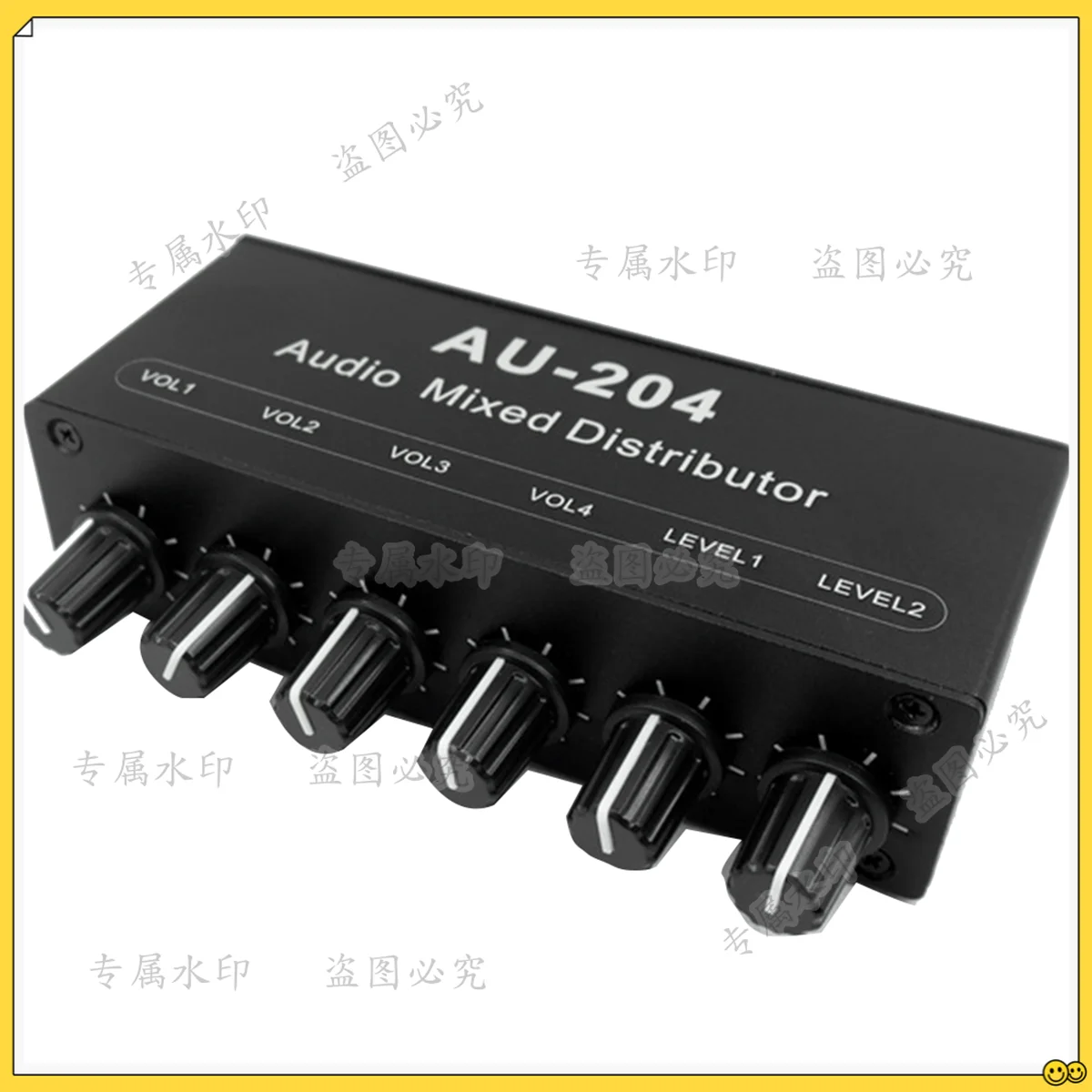 

AU-204 Stereo Audio Signal Mixer Board Headphone Driver Power Amplifiers Mixer Distributor 3.5MM