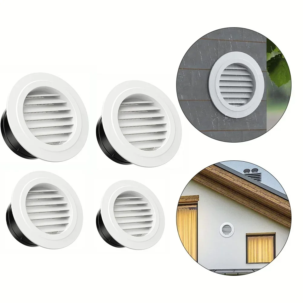 

Duct Vents Round Louvered Vents Interior ABS Grille Ventilation Wall Vent Covers Central Air Conditioning Exhaust Outlet Parts