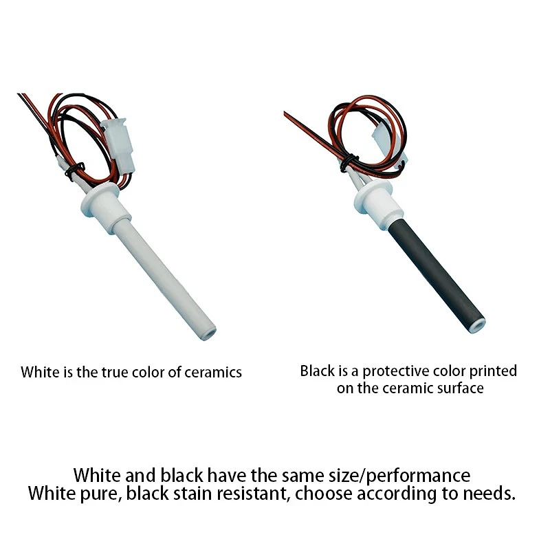 1 قطعة 220 فولت 300 واط بيليه موقد السيراميك الشاعل أعمى/من خلال الأنابيب الأبيض السيراميك اعة W01-OD10.5 ID6.0 L100-T2/B2 #4