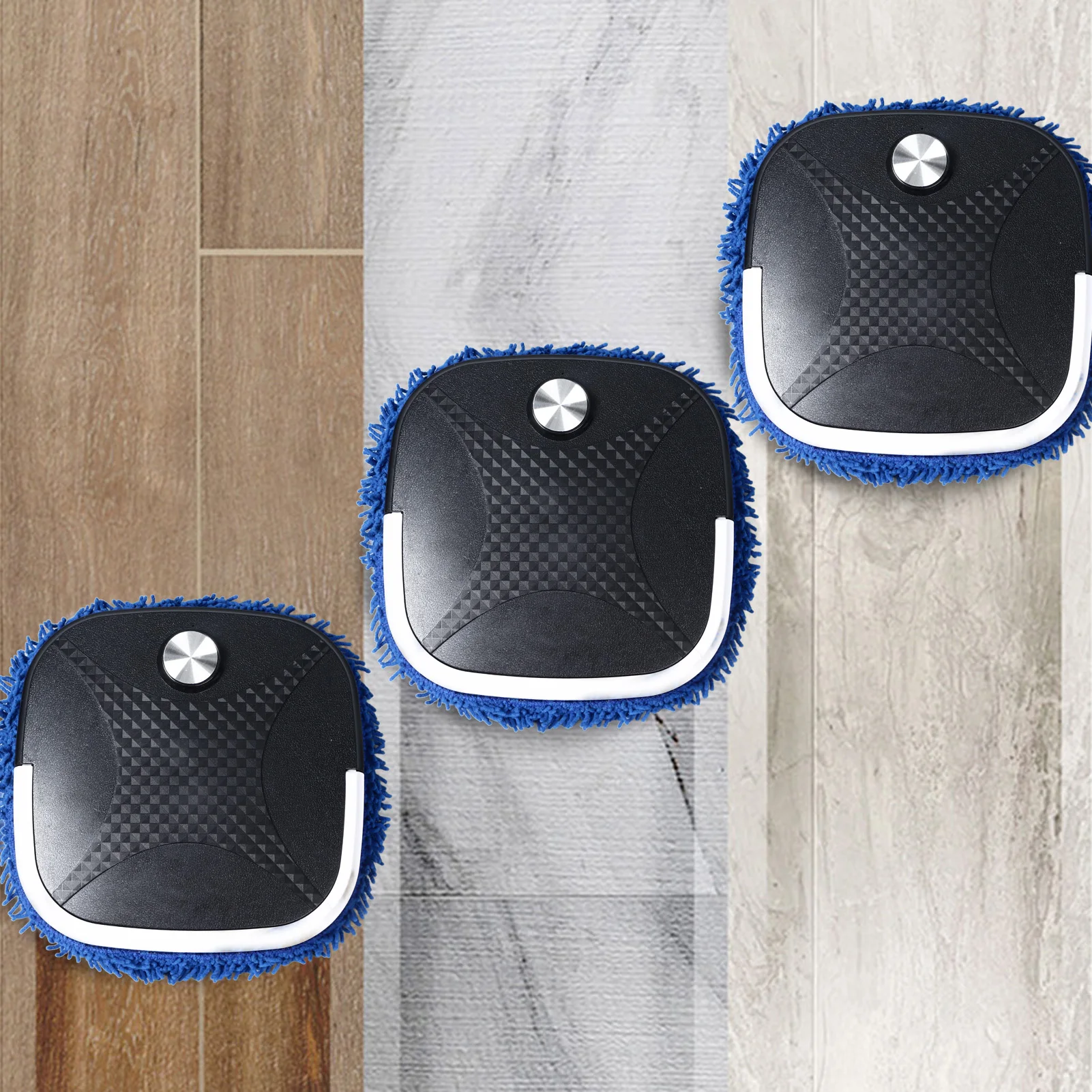 Fully Automatic Mop Cleaner Low Noise 2400mAh USB Rechargeable Slim Dry Wet Mopping Robot for Pet Hair Dust Removing