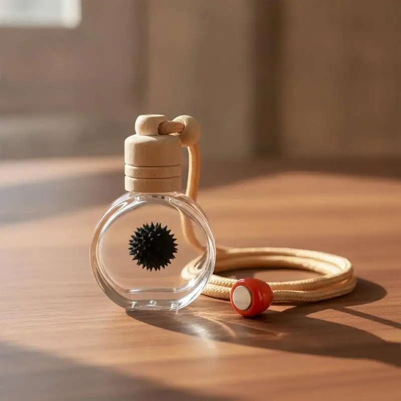 Ferrofluid Fidget Necklace Black Tech Magnetic Fluid Pendant Toy Soft Stress Relief Sensory Gadget for Autism Special Needs