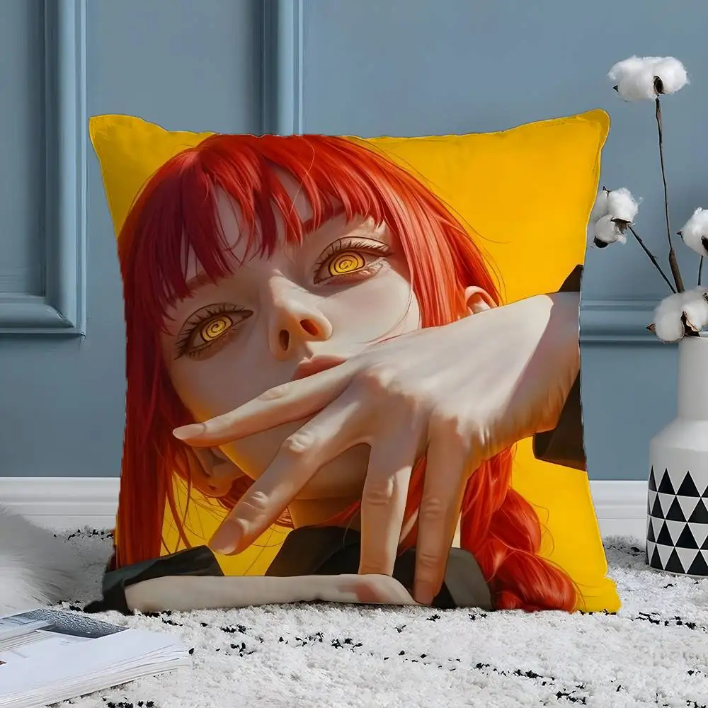 أنيمي بالمنشار رجل ماكيما-كرتون كيس وسادة حريري أنيق الراحة أريكة سرير غير مرئية سستة الشاطئ المخدة