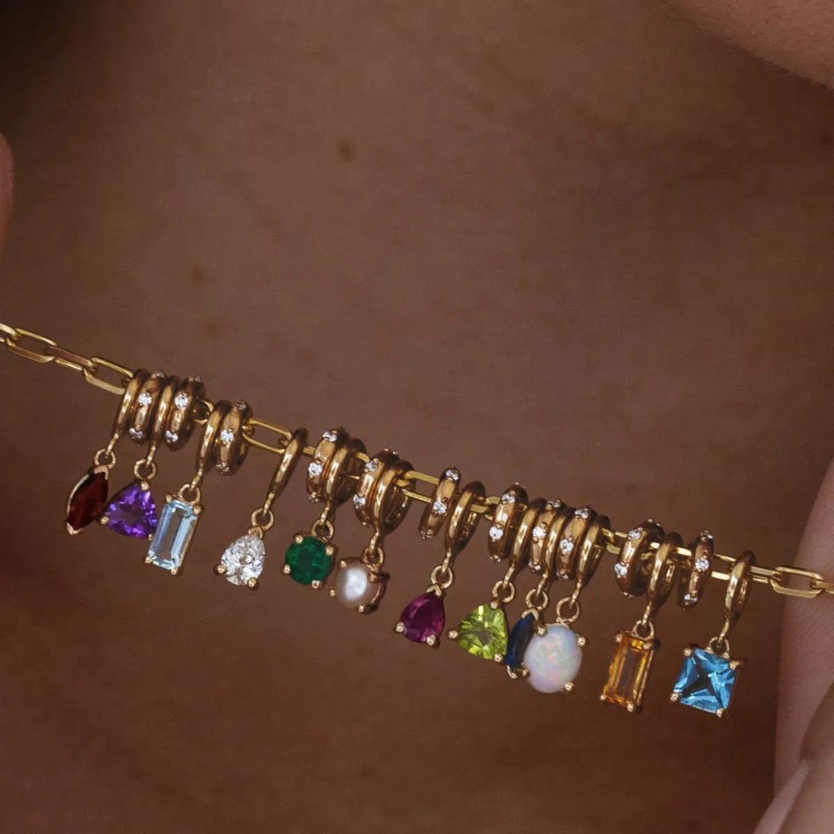 يوري 3 قطعة عنصر كلاسيكي لتقوم بها بنفسك ديسمبر جوهرة الميلاد قلادة مطلية بالذهب عيار 18 قيراط للحفاظ على اللون إكسسوار ذاتي الصنع هدية نسائية