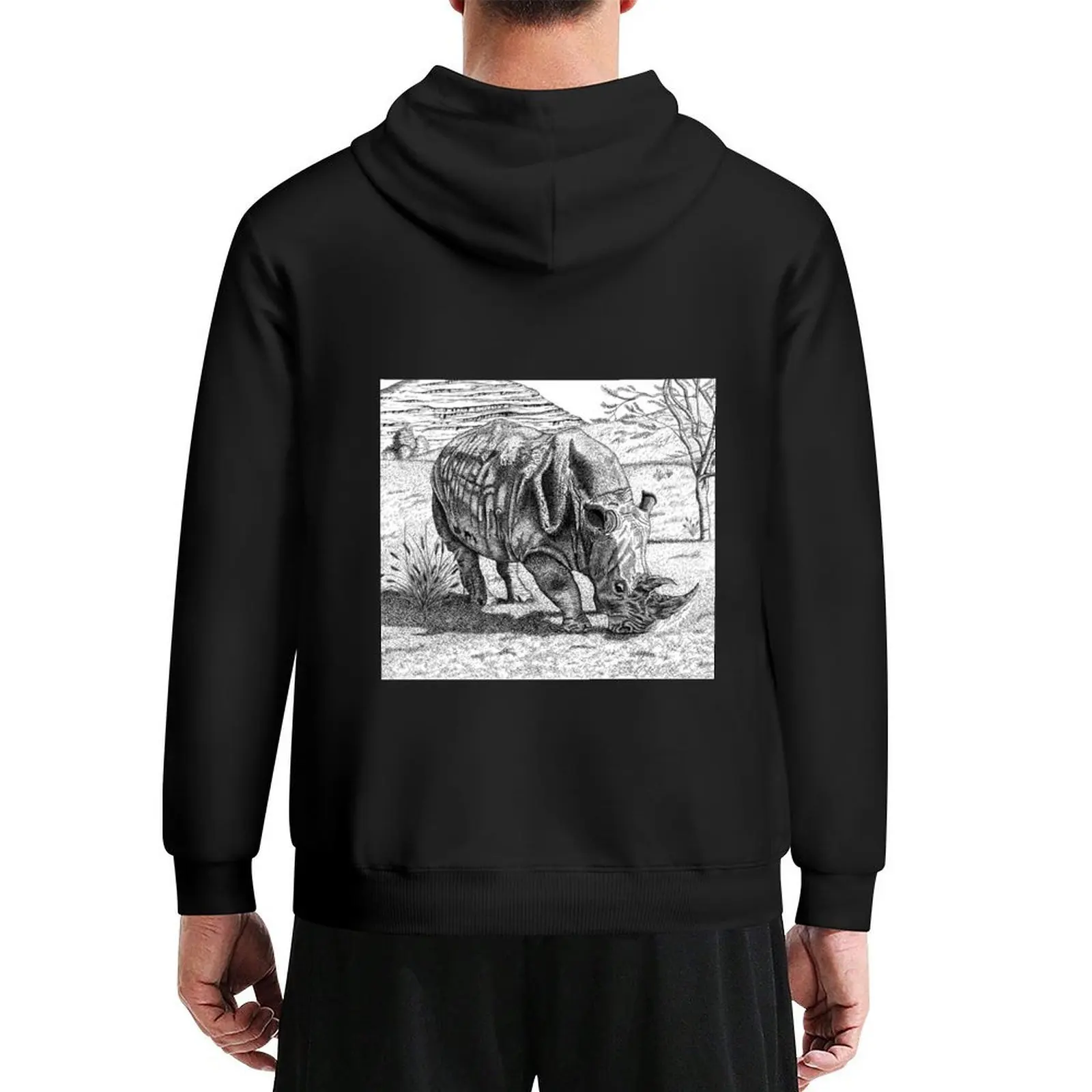 

Southern White Rhino Hoodie mens clothing blouse men wear men's coat hoodie oversize