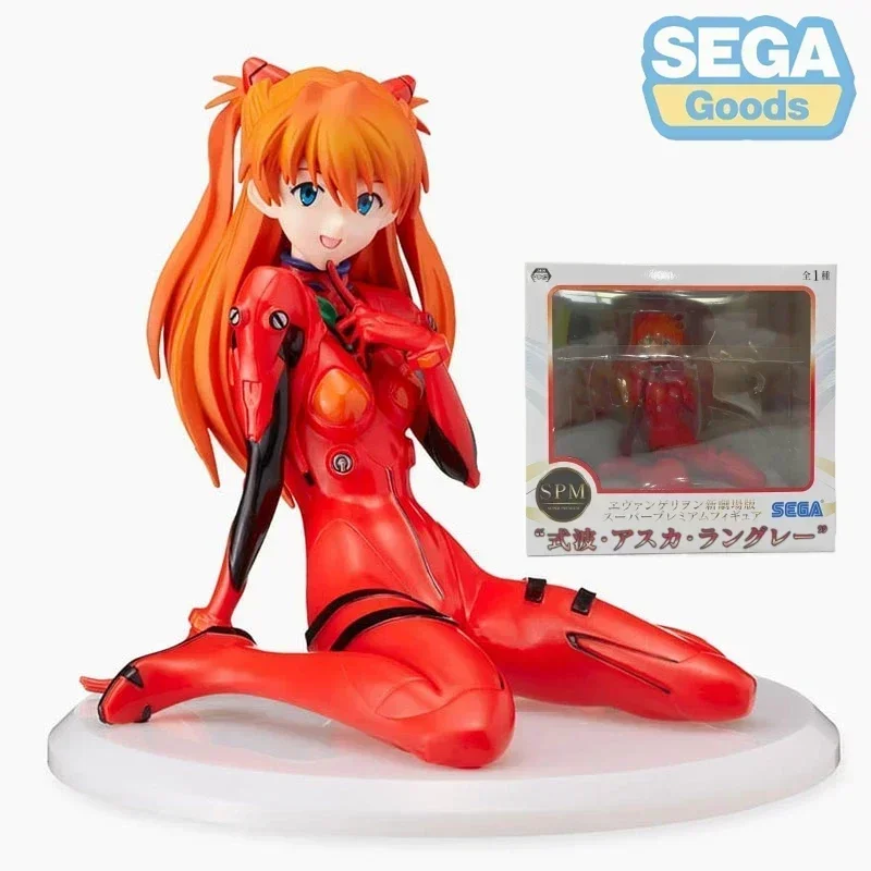 Original SEGA SPM NEON GENESIS EVANGELION EVA Anime Asuka Langley Soryu Scenery 14Cm Figure Dolls Figurine Model Toys