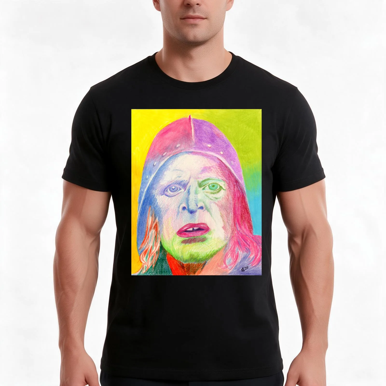 Klaus Kinski T-Shirt, Summer Casual Cotton Tee, Oversized Streetwear Tops, Vintage Graphic Print, Loose Fit Short Sleeve