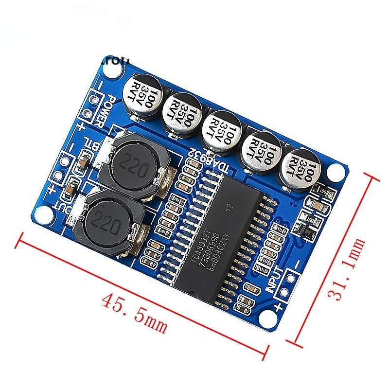 10PCS  Digital power amplifier board module 35w mono amplifier module High-power TDA8932 low power consumption