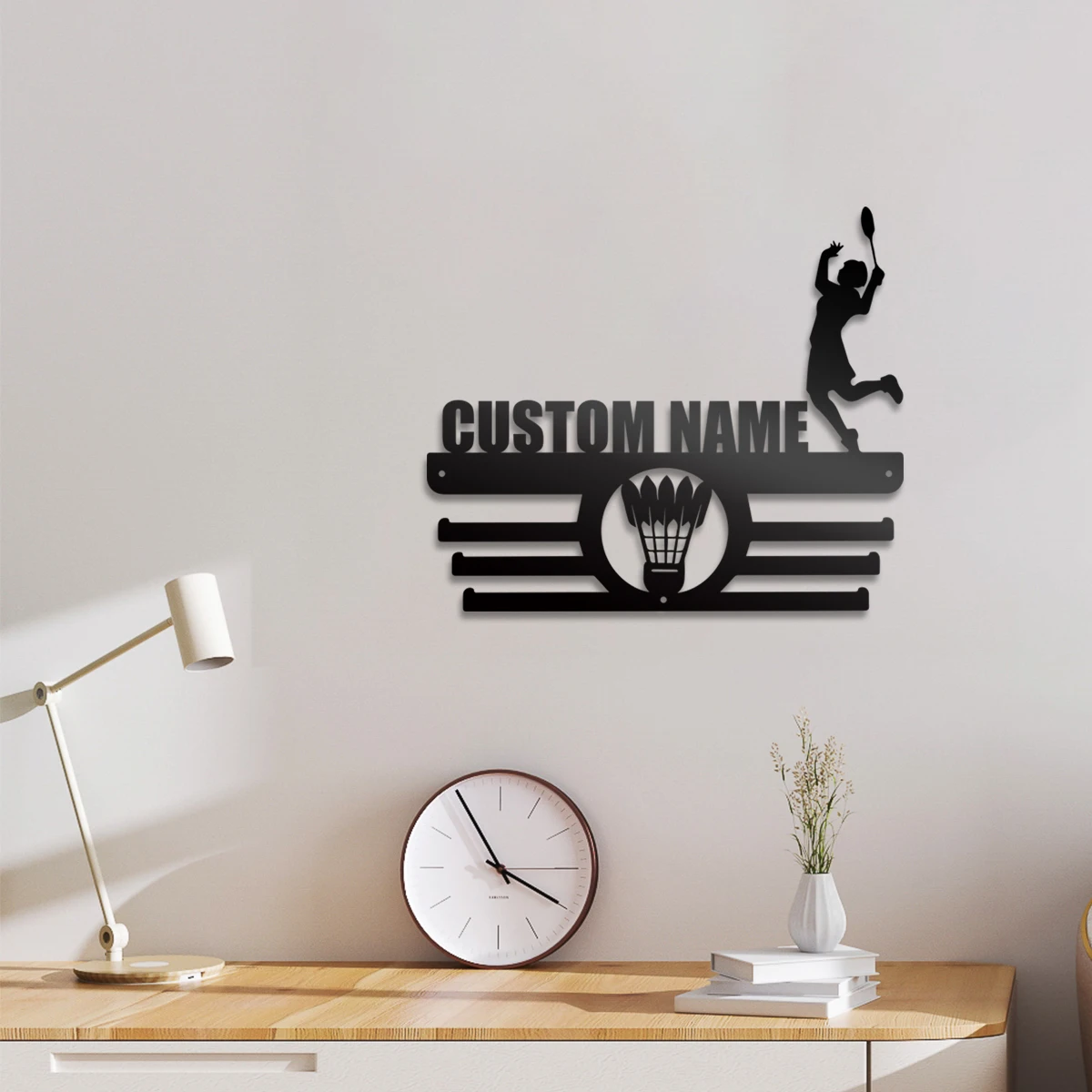 1pc cool badminton training Custom Name Iron Wall Signs Tin Wall Plaque For Home Decor Living Room Bedroom