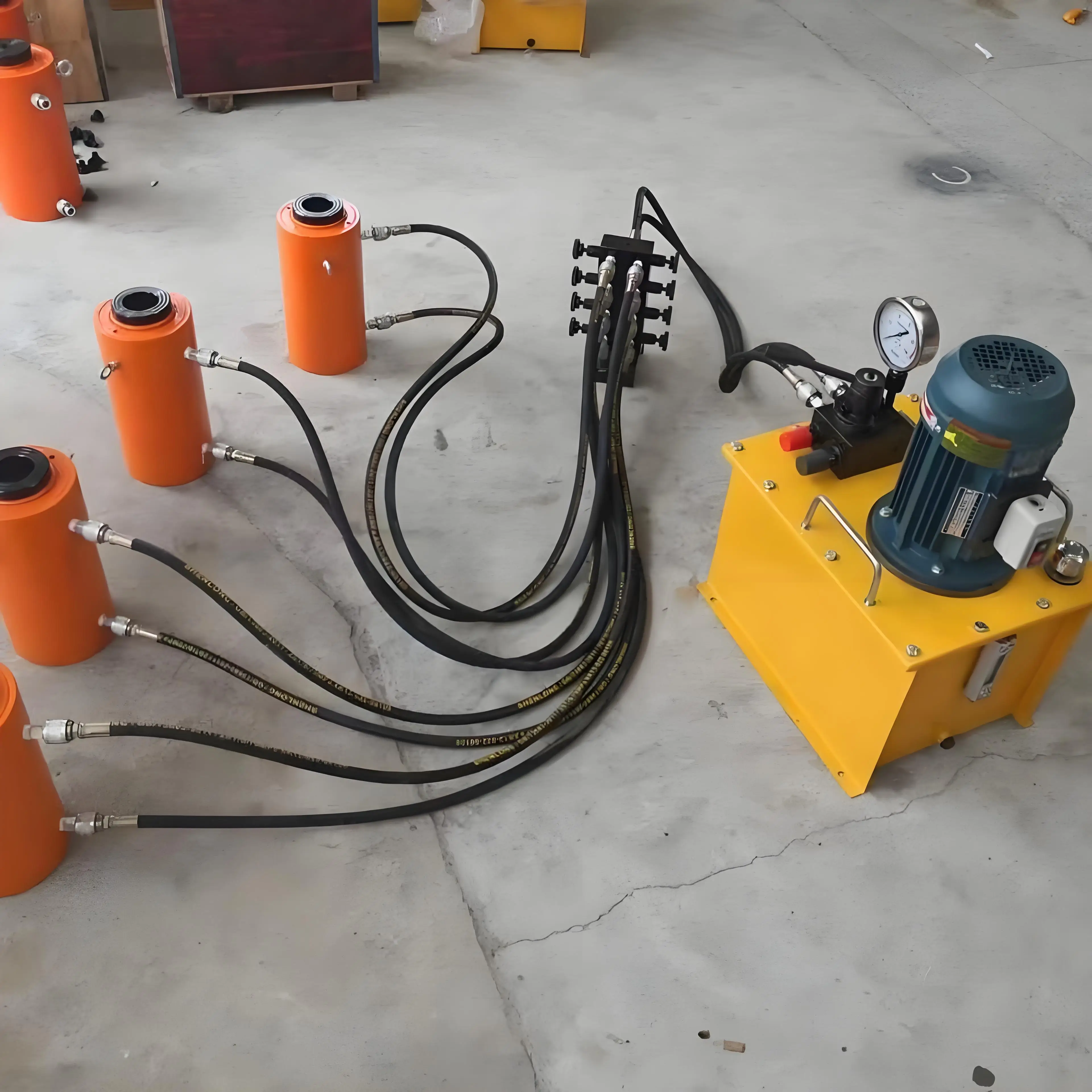 2.2Kw 63mpa hydraulic - group hydraulic pump with hydraulic jack
