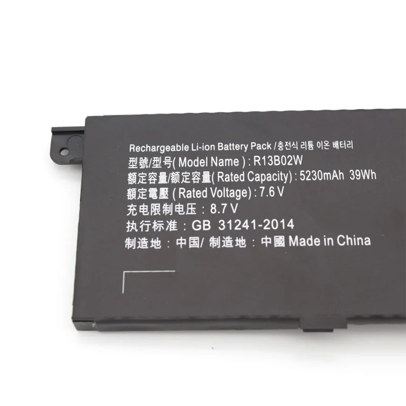 TM1613 TM1703 TM1604 R13B01W R13B02W Battery 7.6V 39Wh For Xiaomi 2018 Mi Air13 13.3