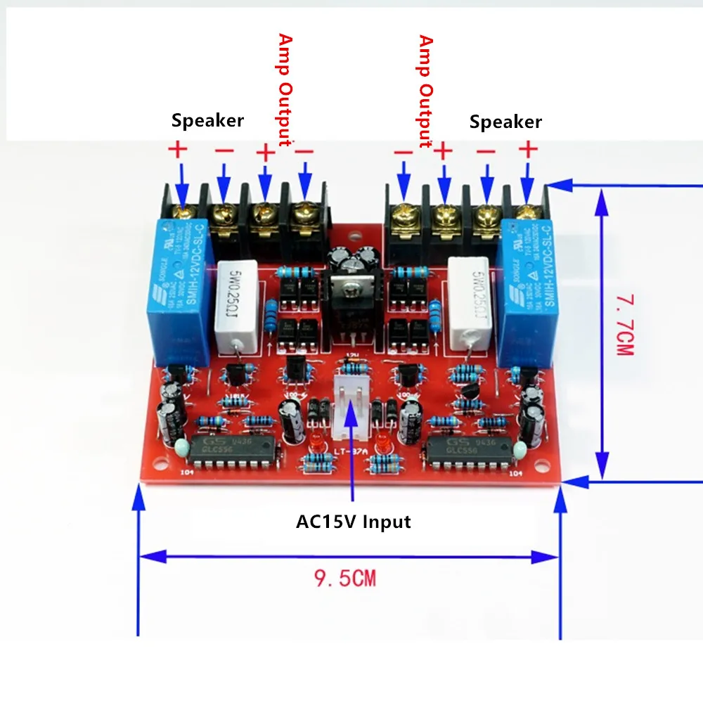 Full-Featured Lautsprecher Schutz Bord PCB Mit Power-auf Verzögerung DC Ausgang kurzschluss Überstromschutz