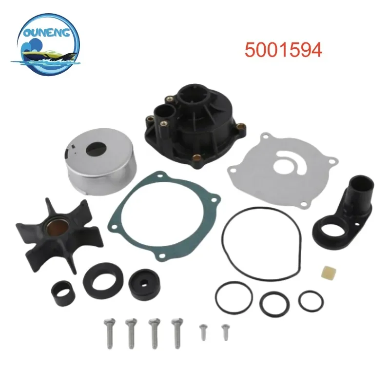 5001594 Outboard Water Pump Impeller Repair Kit John-son Evin-rude V4 V6 V8 85-115HP 390768 391637 435447 434421 435929 18-3392