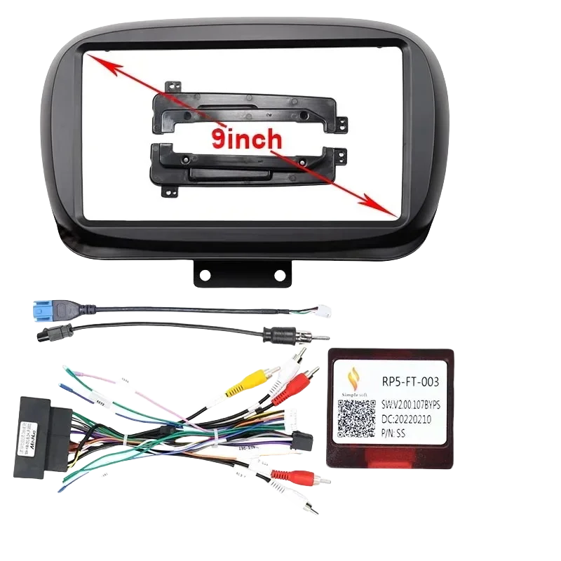 

Car Dvd Radio Android Stereo Harness Screens Accessories Navigation Dashboard Cables Frame Canbus for FIAT 2014-2019 500X 9INCH