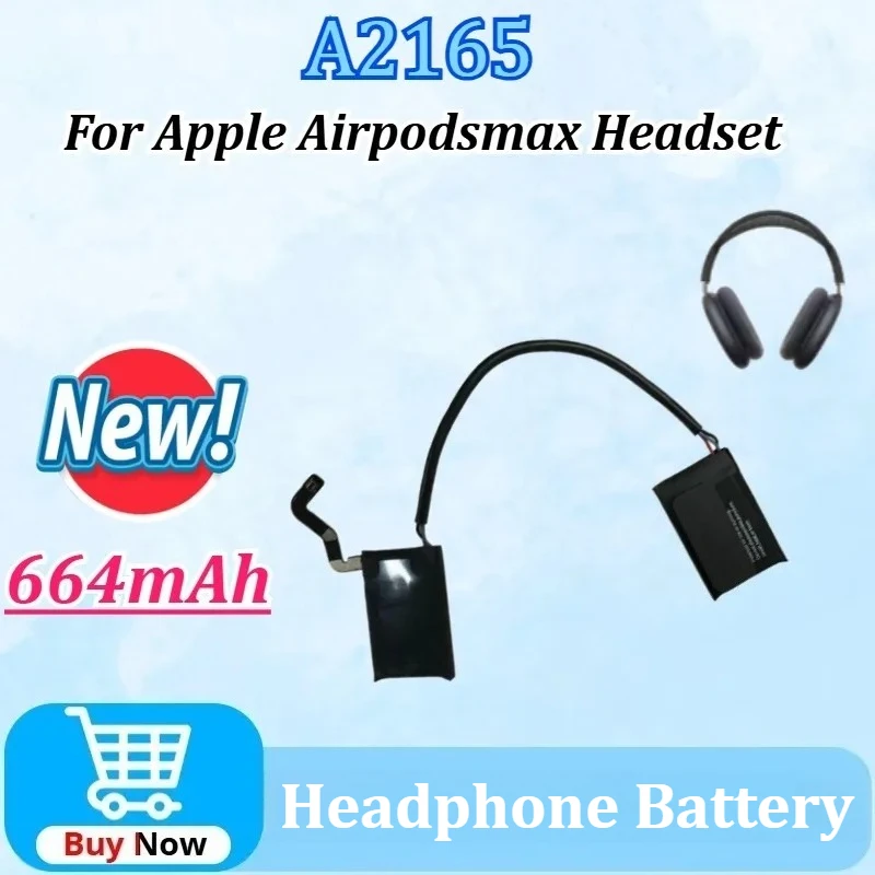 

New A2165 Battery 4.35V 664mah for Apple Airpodsmax Headset for Airpods Max Head Mounted Headphone Battery