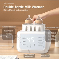 3-In-1 Double-Bottle Warmer Multifuntional Milk Warmer Fast Heater Sterilizer Accurate Temperature Control Baby Newborn Items