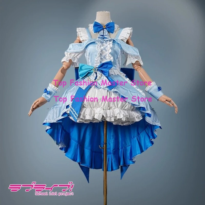 

Newly Honoka Kousaka Cosplay Anime Love Muse Live Kosaka Honoka Costume Blue Lolita Skirt Accessories Wig Set Party Play Outfit