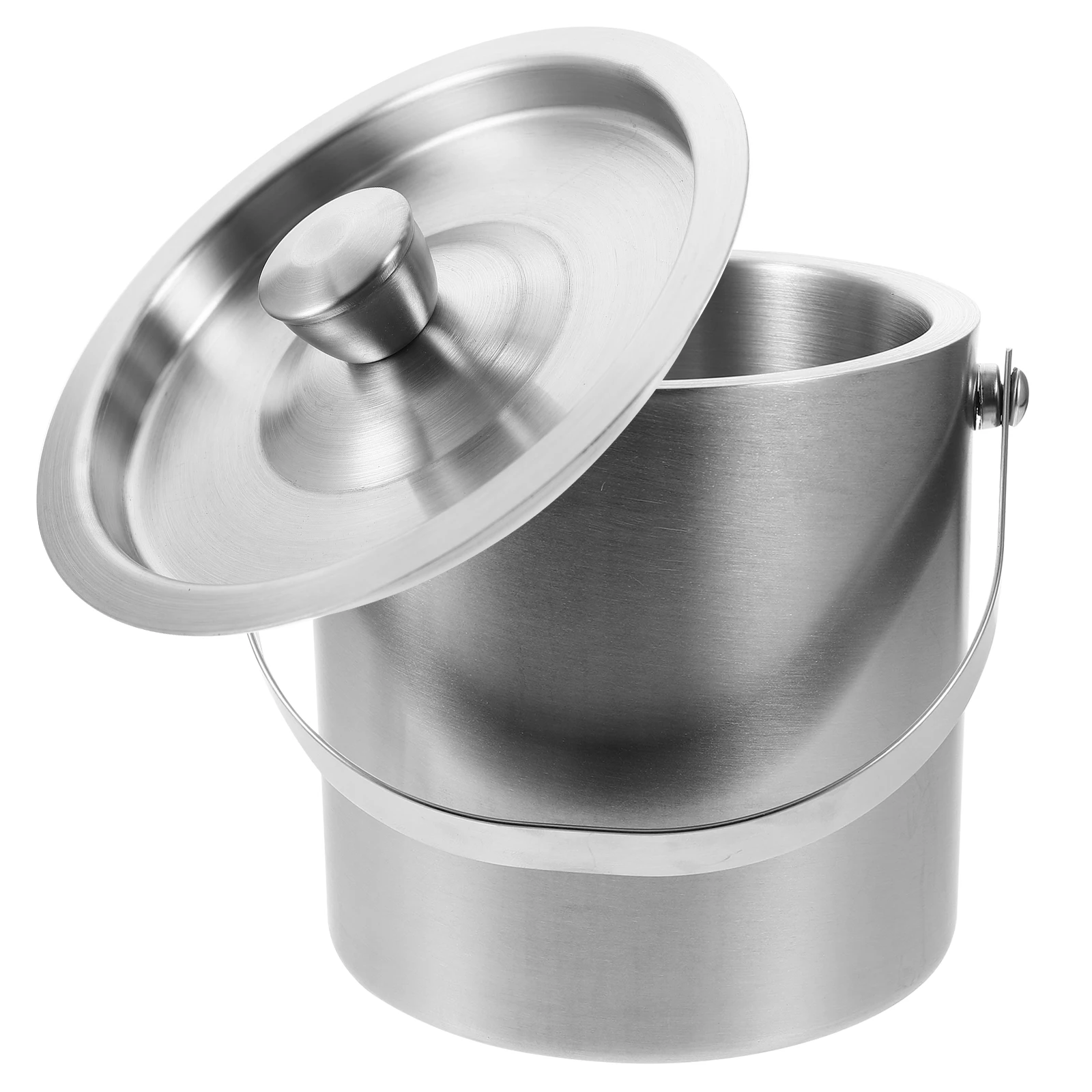 

1pc Stainless Steel Ice Bucket 1 8L Large Capacity Cooling Bucket for Sturdy Bar KTV Party Beer Cooler