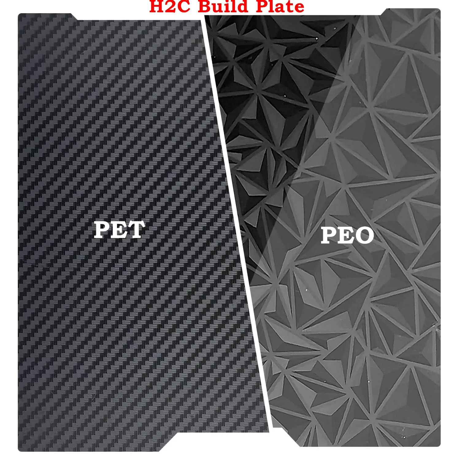

H2C Build Plate for Bambu Lab H2C 335x325mm Double Sided Smooth PET PEO Flexible Spring Steel Sheet Strong Adhesion Easy Remove
