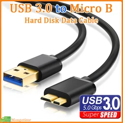 【Szybka wysyłka】 Szybki kabel do transmisji danych dysku twardego 5 Gbp Adapter USB 3.0 na Micro B do zewnętrznego dysku twardego HDD i SSD