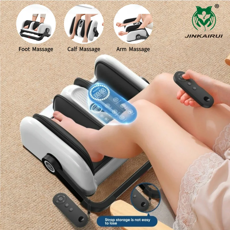 

Shiatsu Foot Massage Machine with Heat Office Home Feet & Calf Massager with Remote Control Kneading Rolling Airbag Compression