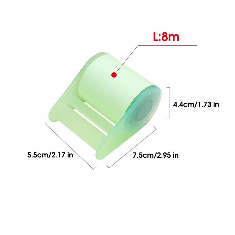 Imagem -06 - Notas Adesivas Estilo Fita Criativa Núcleo de Papel Tearable e Substituível 8m Durável Viscosidade Forte Estudante do Escritório Material Escolar