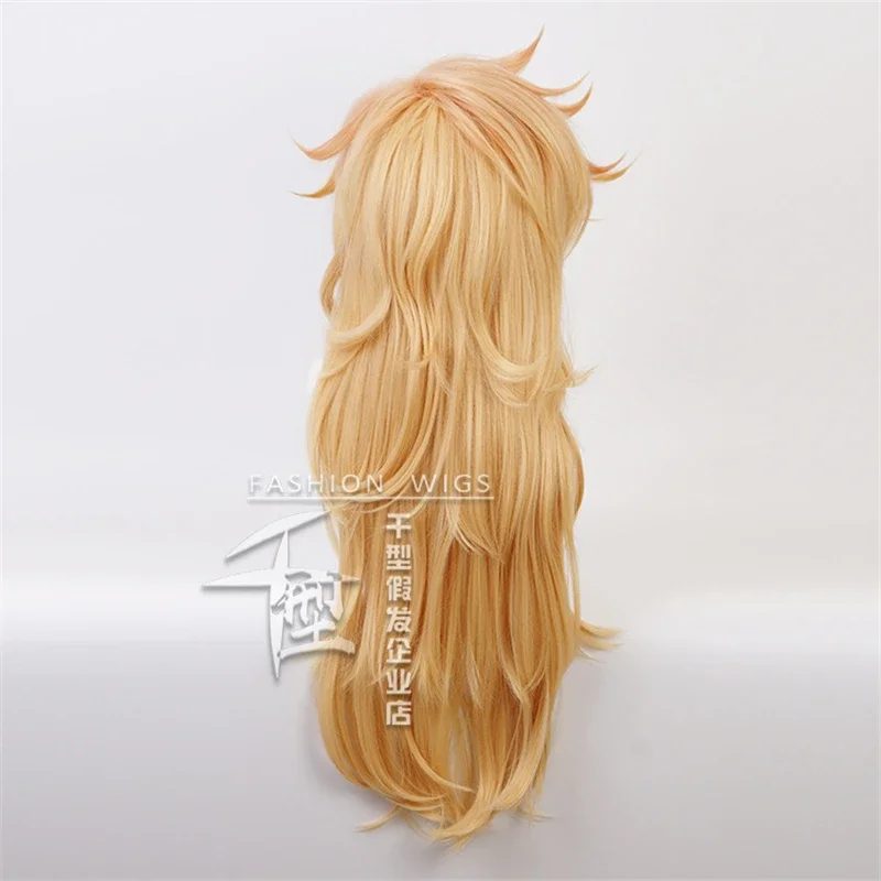 Douma Cosplay Wig for Women Demon Killer Halloween Party Fiber Synthetic Light blonde long Party Wig - Image 5