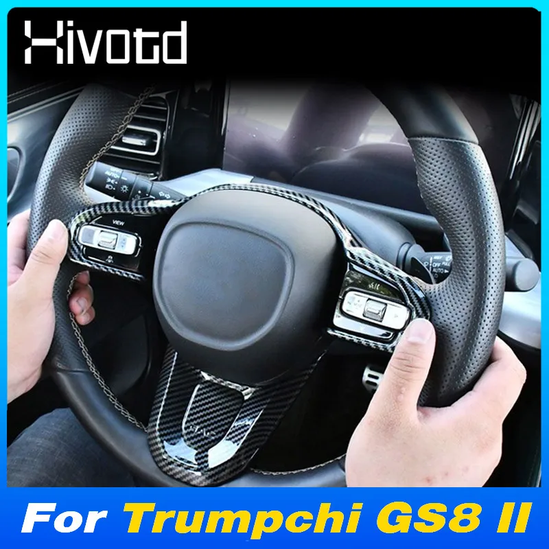 

ABS Vehicle Protection Sticker Inner Cover Trim Steering Wheel Panel For GAC Trumpchi GS8 II 2023 Car Decoration Accessories
