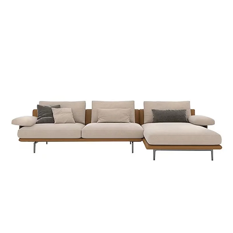 

Hot-selling Italian minimalist style large fabric adjustable combination sofa set multi-seat cream style apartment hotel