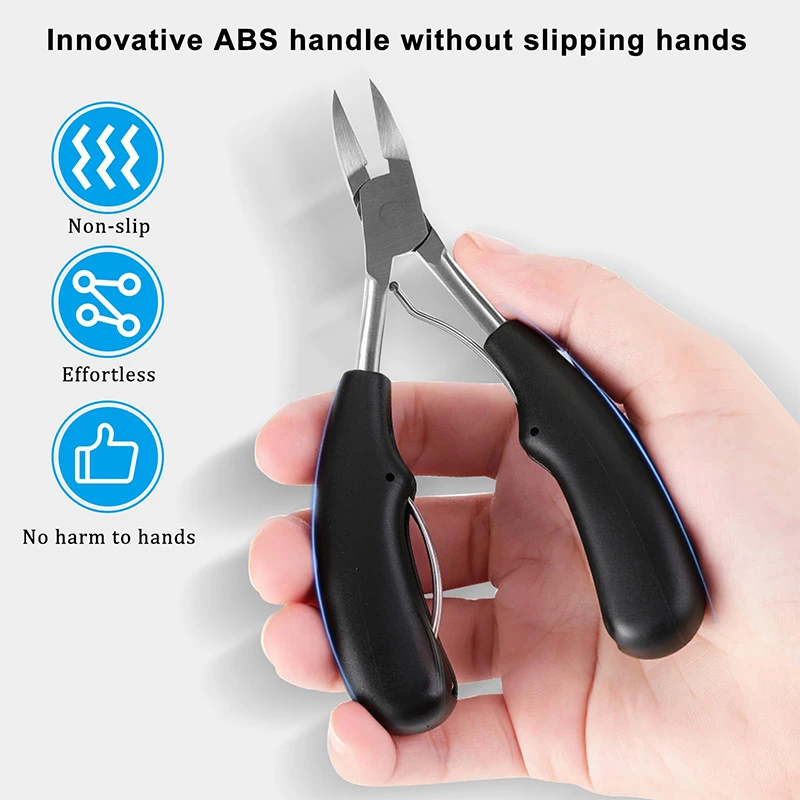 

Набор из 8 профессиональных кусачек для ногтей из нержавеющей стали с вогнутым лезвием для толстых и вросших ногтей, с острыми изогнутыми лезвиями